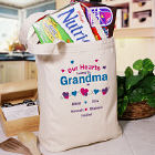 Our Hearts Personalized Canvas Tote Bag
